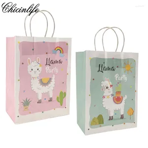 Подарочная упаковка Chicinlife 5pcs Alpaca Llama Paper Candy Boxs Сумка с днем рождения.