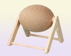 Cat Scratching Ball Toy Kitten Sisal Rope Ball Board Slipning Paws Toys Cat Scratcher Wearresistenta Pet Furniture Supplies 2206236814365