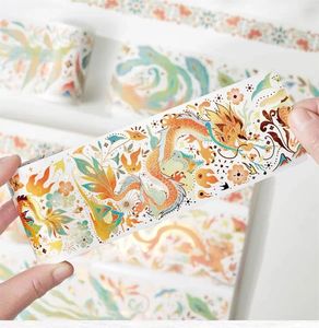 Gift Wrap Vintage Dragon Phoenix Washi PET Tape For Card Making Decoration DIY Scrapbooking Plan Stickers