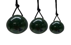 3PCSSET Natural Nephrite Jade Yoni Яйца для женщин Kegel упражнения Jade yoni Яйцо Установите вагинальные мышцы, затягивание мышц Проверленный массаж Ston5198432