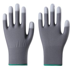 Handskar Labour Protection Wearresistent Plush Thicked Winter PU doppad plastfingerbelagd nylon Antiskid Labour Thin R3137269