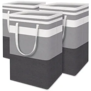 Сумки для стирки 75L Грязные корзины для спальни складные сумки PE с верхней металлической рамой хранение одежды