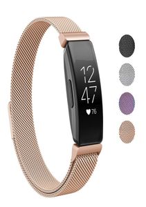 Banda de vigilância milanesa universal Banda de pulseira de reposição de tira de aço inoxidável Banda de relógio para fitbit Inspire HR Heart Smartwatch2764450