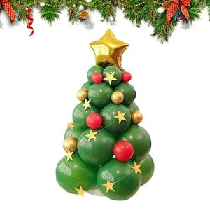 Party Decoration Christmas Tree Balloons Inflatable Standing Kit Portable Latex Tools Set For Shopping Malls