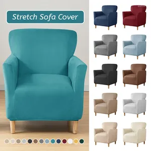 Chair Covers Velvet Club Bath Tub Armchairs Cover Single Sofa Stretch Couch Slipcovers For Living Room El Furniture Protector