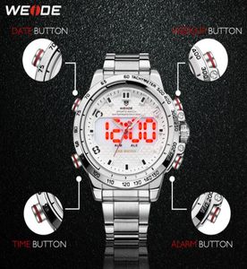 CWP 2021 Weide Watch Man Sport Sport Back Light LED Display ALARM ALARMA DATA AUTOMAL DATO AUTOMENTO MILITAL ESTRANDO ATELA STRAPELA DE AÇO