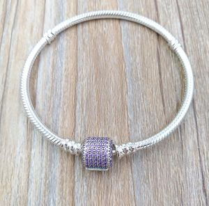 Bracciale di chiusura firmata Fancy Purk CZ AUTUNE 925 Sterling Silver Fits Gioielli in stile Europeo Charms perle Andy Jewel 590723CFP3891680