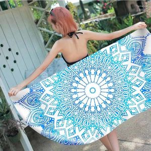 Полотенце Lannidaa Summer Bohemian Mandala Bath Microfiber Большие пляжные полотенца для взрослых детей, напечатанные большие туристические тренажеры Serviette