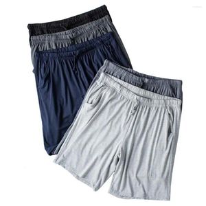 Shorts masculinos suor-absorvente pijama de verão fica fresco confortável o dia todo com cordas de cores sólidas para casa