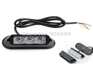 20pcslot DC 12V 3W Vattentät 3 LED CAR TRUCK Emergency Flash Strobe Lampan LED varningslampa 1410468