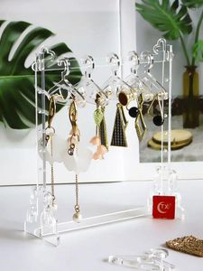 Decorative Plates TX Earrings Display Stand Acrylic Ear Studs Jewelry Show Case Earring Hanger For Sweet Girls Storage Gift