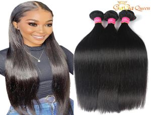 Indian Virgin Hair Straight Whole Indian Brasilian Straight Hair Weave Bunds obearbetade Indian Straight Virgin Human Hair E8242293