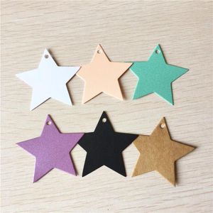 Parti dekorasyon pentagram şekli sevimli asma etiketi karton giyim oyuncak etiketleri fiyat kağıt kartları etiketler 5.2x5.2cm 50pcs/lot