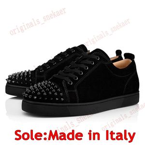 Red Bottoms Designer Shoes Luxurys Low Cut Top Tênis de couro branco preto Reds Sole Made in Italy Women Platform Supas Spikes Shoe Womens Shoe Mens Treinadores 85