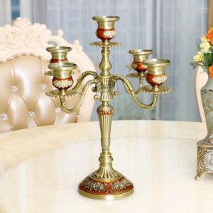 Candle Holders Large Moroccan Candels Taper Candlees Rose Brass Candles Table Crystal Wedding Decoration Metal Room Vasess Tealight Holder
