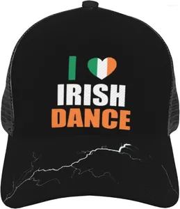 Ball Caps Men's Women's Baseball Cap Casual Breathable Mesh Adjustable Trucker Hat I Love Irish Dance