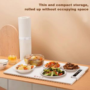 Table Mats Electric Heating Tray With Adjustable Temperature Plate Placemat Silicone Fast For Parties Family Gatherings