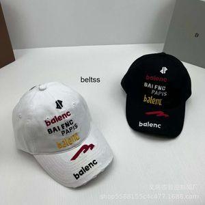 Yeni Paris Altın Klasik Belenciaga Ördek Dil Şapka Erkek ve Kadınlar Aynı Stil İşlemeli Güneşlik Şapkası Doğru Mektup Beyzbol Şapkası