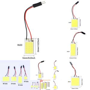 2024 2024 4/8 PCS Car Interior Accessories 18/24/48 SMD T10 4W 12V COB Car Interior Panel LED Lights Lamp Bulb Car Dome Light Car Panel