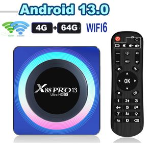 14PCS X88 Pro 13 Android TV Box Rockchip RK3528 4GB 64GB 32GB 2GB16GBメディアプレーヤー2.4G 5G WIFI6 BT4.0 100M 8K