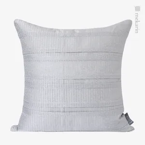 Pillow Nordic Home Sofa Silver Gray Fold Square Bedroom Craft El Outdoor Garden Pillowcase