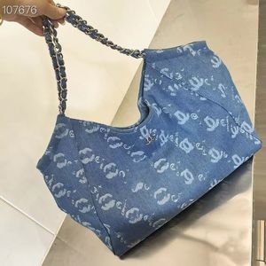 Sacchetti designer sacchetti di tela blu da donna borse da donna di grandi dimensioni borse per la spesa a tracolla per borsetto