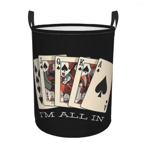 Bolsas de lavanderia Royal Flush - Poker Dirty Basket Casket impermeável Organizador de casa Armazenamento infantil de brinquedos