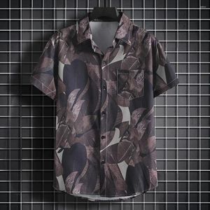 Men's Casual Shirts Lightweight Shirt Tropical Style Floral Print With Quick Dry Technology For Vacation Beach Top Loose Fit Plus Size