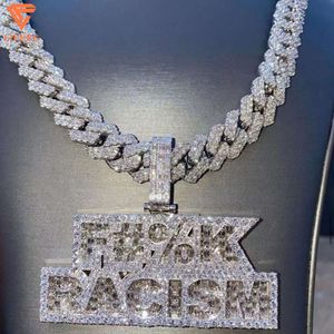 Factory Custom Iced Out VVS Moissanite Hip Hop Pass The Diamond Tester Name Chain Pendant For Men And Women