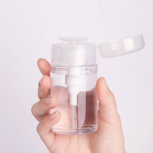 Ny 100/200 ml tom pump dispenser vätska uv gel polsk nagelkonst polsk ren aceton flaska polsk rengöringsborttagare flaska för nagelkonst