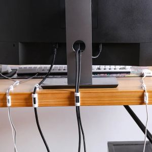 20шт -кабельные зажимы кабельные зажимы кабель кабель Winder Office Desk Set Wire USB -зарядное устройство для дома на столах управляющего оператором зажигания офисные принадлежности
