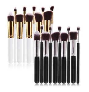 Whole 2016 10 PCSSet Professional Cosmetic Makeup Tool Brushes Set for Powder Eyeshadow Foundation Make Up Set MAQ3598438