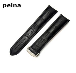 20mm New High quality Black And Brown Genuine Leather Watch Bands strap With Stainless Steel Clasp For Omega Watch4586686