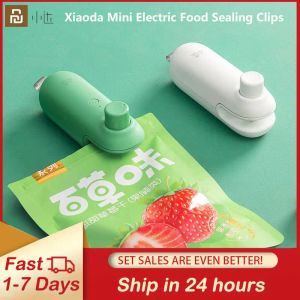 Sealers Youpin Xiaoda Mini Electric Food Sealing Clips Portable Bag Clips Household Machine Heat Sealer Capper Food Unpacking Tool Kit