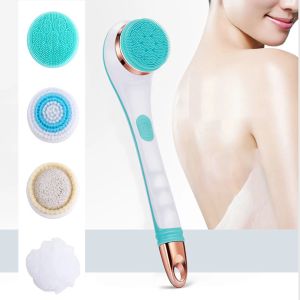 Brushes Electric Bath Brush Silicone Back Scrubber USB Rechargeable 2 Speeds Rotating Shower Brush Spa Waterproof Body Cleaning Brush