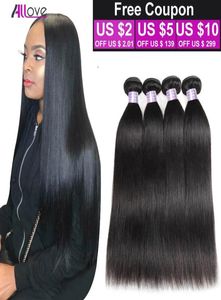 8A Brazilian Virgin Hair 3 Bundles Straight Human Hair Unprocessed Peruvian extentions milk curling goods weft8943662