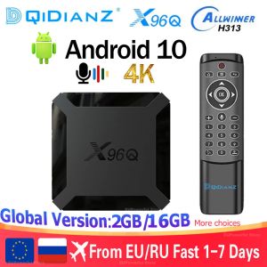 Box X96Q Android Smart TV Box Android 10 AllWinner H313 Quad Core 2G 16GB 4K 3D X96 Qミニスマートテレビセットトップボックスメディアプレーヤー