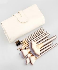 18st Champagne Gold Makeup Borstes Set Powder Foundation concealer Borste Eyeshadow Make Up Brush Professional Cosmetic Brush With3549788