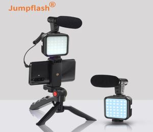 Jumpflash Tripod Tutucu Vlog Kitleri Canlı selfie LED Dolgu Işık Entegrasyonu YouTube 2209526842