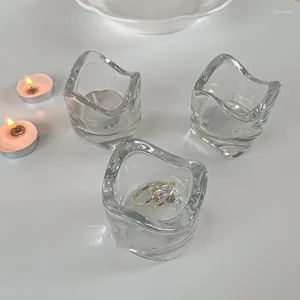 Ljushållare små votive burkar nordisk stil transparent hållare tealight pelare glam kerzenhalter behållare