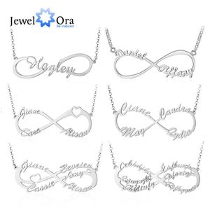 925 Sterling Silver Personalized Infinity Name Chain Necklaces for Women Custom Nameplate BFF Pendant Xmas Gifts for Mother 240402