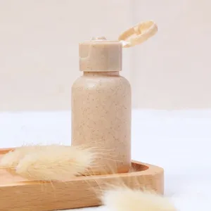 Storage Bottles ECO Friendly Empty Recyclable Biodegradable Wheat Straw Fiber Plastic Cosmetic Lotion Shampoo Bottle For Travel Essentials