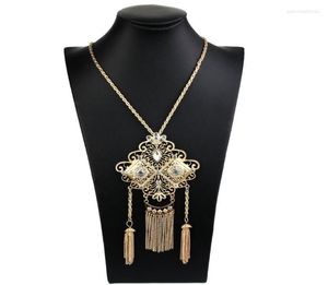 ペンダントネックレスSunspicems Algeria Morocco Necklace Long Women Tassels Gold Color Arabic Bride Wedding Jewelry Caftan Sweater CH6554694