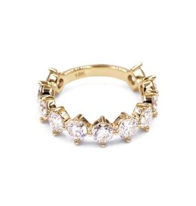 Wedding Rings Tianyu Gems Real DEF 4mm Round Cut for Women 10K14K18K Yellow Gold Jewelry Diamond Ring Band 2208269413204