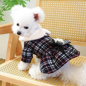 개 의류 겨울 드레스 따뜻한 애완 동물 의상 작은 옷 드레스 Yorkies Pomeranian Schnauzer Poodle Bichon 의류 코트