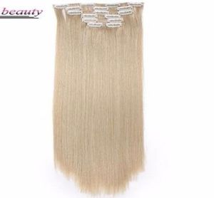 2019 Beauty 21Colors 16 Clips Long Straight Synthetic Hair Clips In High Temperatur Fiber Brown Black Blonde2864394