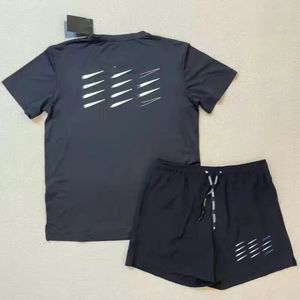 Set di tech da pista di tracce maschile da donna Stupt womens stampare asciugatura rapida e short a girone sport di abbigliamento sportivo shorts riflettente set a due pezzi.