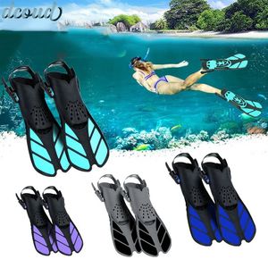 Snorkel Fins Swim Flippers Short Diving Frog Shoes Duck Webs Adjustable Silicone Travel Size Open Heel Adult Men Women Youth Kid 240410