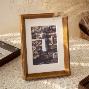 Frame Nordic Solid Wood Photo Frame ins Simple Style Desktop Ornaments Table 6 7 8 10 12inch Photo Wash Photo Frame Wall Hanging