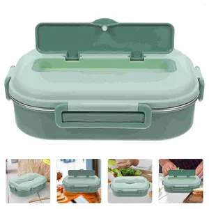 Dinnerware 4 Compartment Bento Box Carrier Container Lunch Case Adult Insulated Holder Accessories Stainless Steel Snack Containers